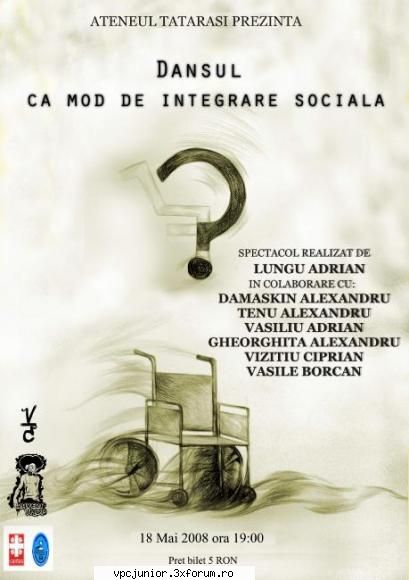duminica 18 mai  ora 19 va invitam in inchinta ateneului tatatrashi la de teatru dans ca mod de